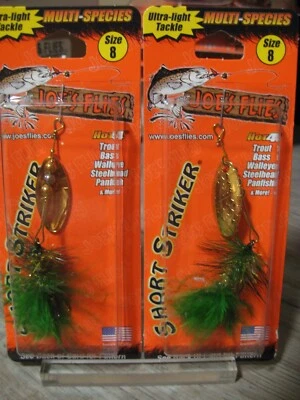 2 Joe's Flies Talla 8 En Línea SpinnerBaits Short Striker 252-8 Wooly Bugger Olive Foto 1 de 4