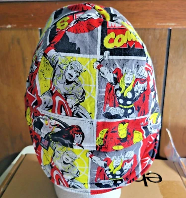  Avenger Comics sq Red  Custom Made Construction, Welder, Pipe-fitter, Biker Hat - Image 1 of 3