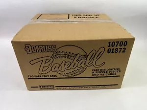 1987 Donruss Baseball Custodia Rack Non Aperta 72 Confezioni 45 Carte/Pk Pack Bo Jackson RC - Foto 1 di 8