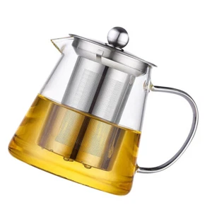 Bollitore per tè bollitore per tè infusore teiera in vetro filtro infusore per tè - Foto 1 di 11