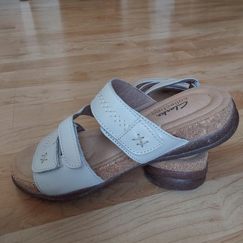 Clarks Collection Sandalo donna taglia 8 5 M slide zeppa piccola cinturini regolabili