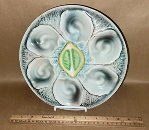 Italian Deruta Vintage Majolica Pottery Lemon Wedge Oyster Plate - Picture 1 of 24