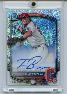 2025 Bowman Baseball Travis Bazzana #CPA-TB Speckle Auto /299 Guardians - Bild 1 von 2