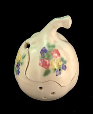 Vtg 1983 Clouds Folsom Art Pottery Fairy Light Floral Gourd Signed Hand Painted