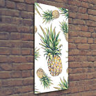 Wand-Bild Kunstdruck aus Hart-Glas Hochformat 50x125 Ananas