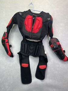 Fox Racing Launch Suit Size S Black Red Full Body Protection Armor Jacket Moto A