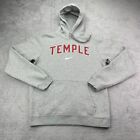 Temple University Owls Hoodie Mens Nike Sweatshirt Size Small Gray Fleece NCAA
