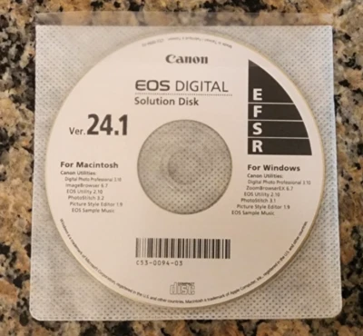 Canon EOS Digital Camera Solution Disk Ver. 24.1 For Windows Or Mac - Image 1 of 4