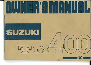 Suzuki 1973 Model TM400K - Owner's Manual - Picture 1 of 4