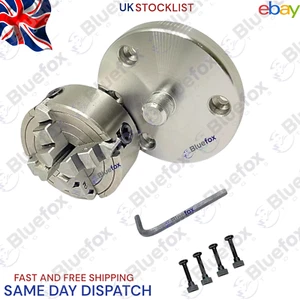 4Jaw 70MM Independent Lathe Chuck With 80mm Rotary Table Chuck Back Plate,T Nuts - Picture 1 of 5