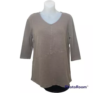 Maglietta J Jill Pure Jill Top donna SP Petite Pima manica 3/4 scollo a V dettagli - Foto 1 di 12