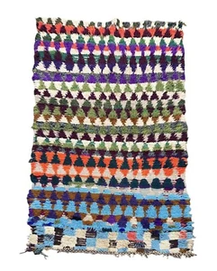 4x8 Geometric Moroccan Hand-knotted Area Rug Traditional Handmade Tribal Carpet - Picture 1 of 12