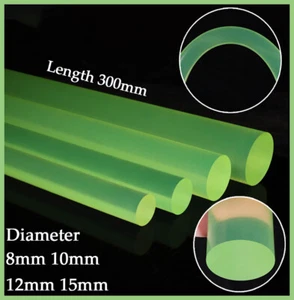 PU Polyurethane Round Rod Solid Plastic Elastic Rubber Bar 8mm 10mm 12mm 15mm - Picture 1 of 12