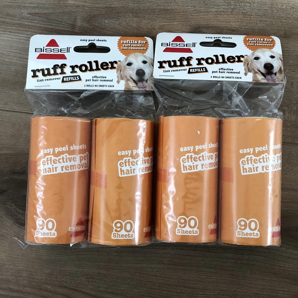4 recambios Bissell RUFF ROLLER para rodillo de pelusa 90 hojas ea roll 360 total muy buen estado Foto 1 de 1