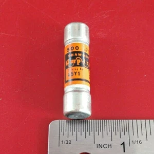 FUSIBLE GOULD SHAWMUT A5Y1 MILSPEC 500V 1A MIL-PRF-15160/60 - Imagen 1 de 3