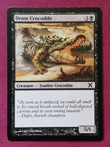 Magic The Gathering 10TH EDITION DROSS CROCODILE black card MTG - Picture 1 of 2
