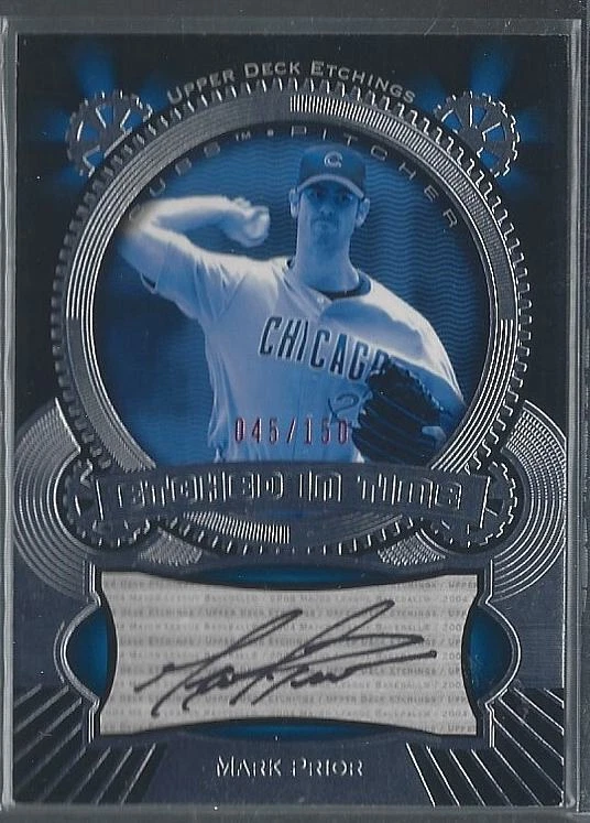 2004 Upper Deck Etchings #ET-MP Mark Prior Etched in Time Autograph Black #/150 - Image 1 of 2