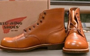 Stivali Red Wing 8011 Iron Ranger White Ash Settler in pelle con punta a cappuccio US 9D NUOVI CON ETICHETTE 2013 - Foto 1 di 10