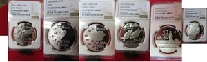 ARUBA Caribbean Netherlands Dutch 5, 10, 25 florin 6 Coin Set Silver NGC PF69 68 - Picture 1 of 1