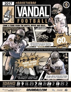 2017 University of Idaho Vandals Football Schedule Poster BRAND NEW - Picture 1 of 1