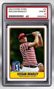 2012 Keegan Bradley Future Stars PGA Tour Rookie Card #33 MINT Graded 10 - Picture 1 of 6