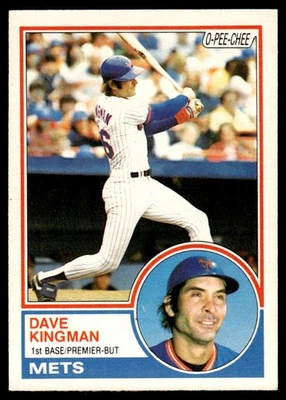 1983 O-Pee-Chee Dave Kingman New York Mets #160 - Image 1 of 2