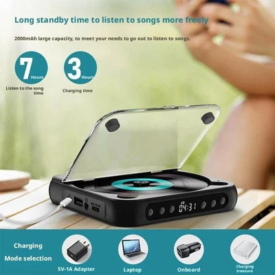 Bluetooth CD-Player Lautsprecher Mini Stylischer CD-Player// L9T7 - Bild 1 von 4