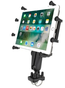 RAM Double U-Bolt Rail 1.5" Ball Mount with X-Grip Holder for 9" - 10" Tablets - Picture 1 of 2