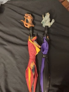 Umbrella Kids Youth Realistic Dinosaur Graphic Handle Lot Of 2 - Picture 1 of 13