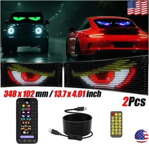 2PCS Devil Eyes Light for Cars,Programmable LED Eyes for Car, 13.7in x 4.01in US - Foto 1 di 16