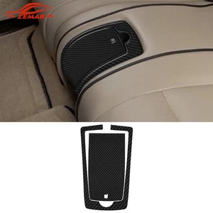 2x Glossy Carbon Fiber Rear Center Cup Holder Cover Trim For Hummer H3 2006-2010 - Imagen 1 de 16