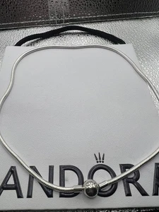 GENUINE PANDORA Snake Chain ESSENCE Necklace S925 ALE 45cm - Picture 1 of 3