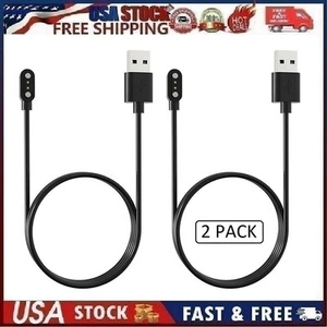 2pk Smart Watch Charger Magnetic 2 Pin Cable For Da Fit Smart Watch, Magnetic - Photo 1 sur 16