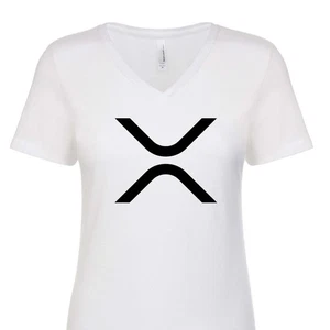 Ripple XRP T-Shirt Shirt Damen V-Neck Tee Geschenk Mining Ledger Coin - Bild 1 von 9