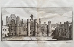 1800 Antique Print; Hampton Court Palace, Entrance Court by Lysons - Picture 1 of 3