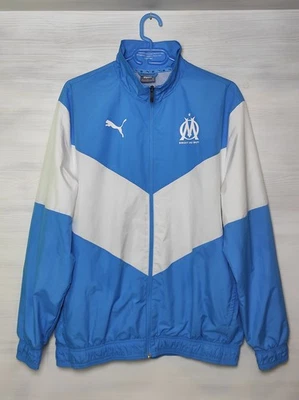 OLYMPIQUE MARSEILLE 2021-22 PUMA PRE-MATCH JACKET SOCCER SIZE L - Image 1 of 4