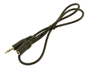 2ft 3.5mm Mini-Stereo TRS Male to Female Audio Extension Cable - Picture 1 of 3