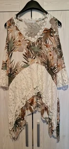 Zauberhafte Sommertunika braun/grün/ beige v.Tredy Gr.38 - Bild 1 von 5