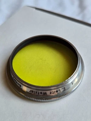 Original Leica Summitar Yellow (Y #1) Filter E. Leitz Wetzlar Chrome - Image 1 of 2
