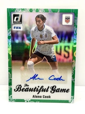 2023-24 Panini Donruss Soccer Optic Alana Cook DRAGON SCALE AUTO 10/25 USWNT - Image 1 of 2