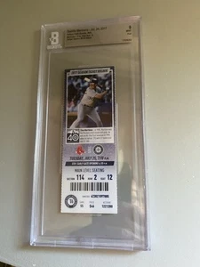 Boleto completo debut de Rafael Devers MLB 2017 BGS 9 como nuevo/Marineros de los Medias Rojas 25/07/17 - Imagen 1 de 2