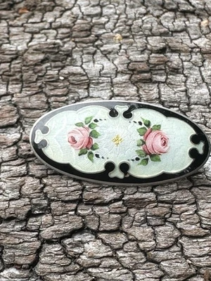 Spilla smaltata in argento sterling Hjortdahl Norway Norwegian Estate 226 - Immagine 1 di 4