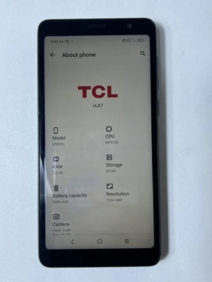 Alcatel TCL A3 Black A509DL TracFone TFW VG3431 - 5" 32GB 3GB 3000 mAh USED NICE - Image 1 of 4