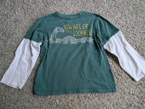 Gymboree Loch Ness Heroes Sea Serpent Monster Shirt Size 7 Green - Picture 1 of 5