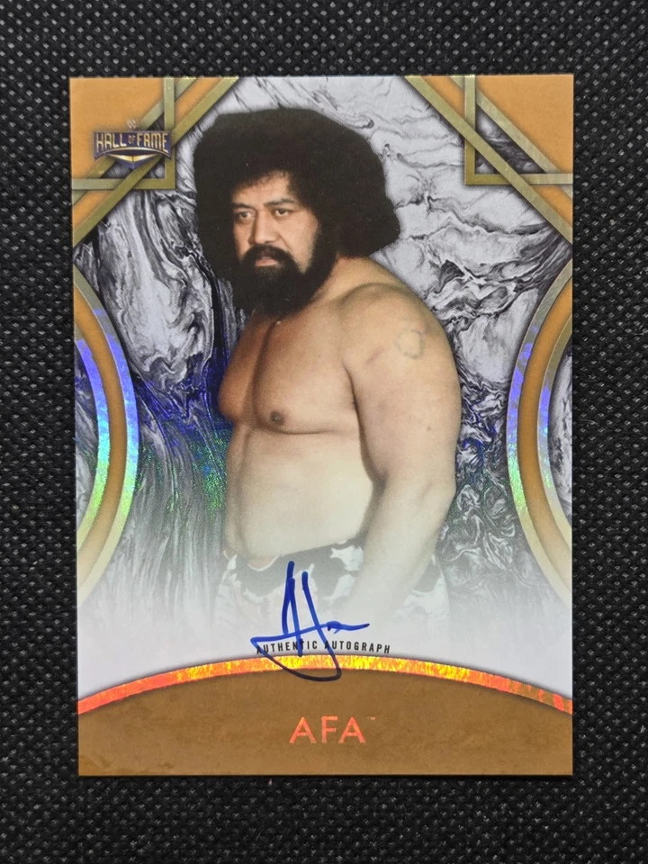 2018 WWE Topps Legends AFA WILD SAMOANS Bronze Autograph Auto /99 - Image 1 of 2