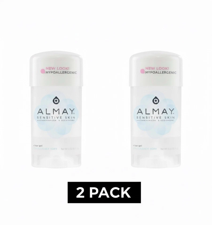 Paquete de 3 antitranspirantes Almay - desodorante gel transparente sin fragancia 2,25 oz Foto 1 de 3