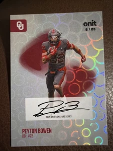 PEYTON BOWEN 2025 ONIT Oklahoma Football Team Color ORBS HOLO AUTO # 6/25 - Bild 1 von 2