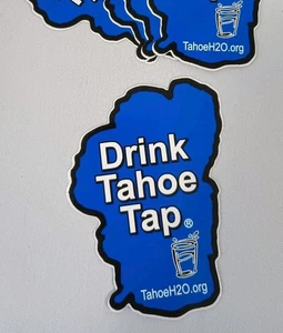 5 Drink Tahoe Rubinetto NUOVO Adesivo Vinile Decalcomanie 3" x 5" Blu Lago California Nevada  - Foto 1 di 7