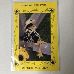 Primitive Patterns DOWN ON THE FARM “Chester The Crow” UNCUT Crow pattern #124 - Picture 1 of 2