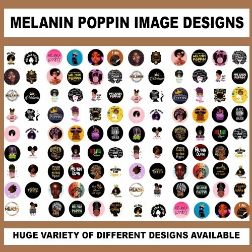 100 MELANINA POPPIN NEGRO HERENCIA NIÑA TAPA BOTELLA ENCANTO BANDEJA IMÁGENES REINA Foto 1 de 1